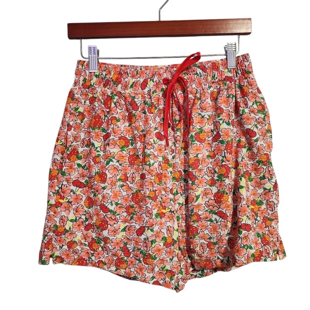 BLACKBOUGH Strawberry Cherry Floral Swim Trunks Coquette Preppy Tenniscore Y2K M